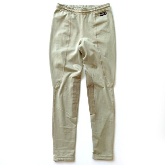 Kerrits Girls Knee Patch Performance Riding Tights Tan XL 16-18 Equestrian - Picture 2 of 15